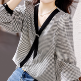 Casual Loose Chiffon Long Sleeve Top