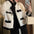 Elegant Lamb Wool Pocket Stitching Cardigan Jacket