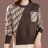 Pattern Turtleneck Knitting Woolen Sweater