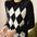 Women's Elegant Rhombus round Neck Knitted Pullover