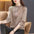 Women's Fashion Pearl Stitching Half Turtleneck Knitted Top