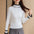 Women's Fashion Half Turtleneck Wooden Ear Contrast Color Knitwear