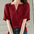 Square Collar Cross V-neck Shirt