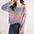 Fashion Temperament Women's Striped Color Matching Knitted Sweater