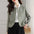 Elegant Pocket Woven Wool Tweed Short Coat