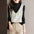 Women's Fashion Pocket Decoration Knitted Sweater Vest