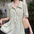 Waist-Tight Shoulder Pleated Short Sleeves Shirt