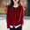 Fashion Women's Twist Knitted False Two Pieces Wool Cardigan