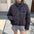 Women's Fashion Small Floral Stand Collar Short down Jacket Coat