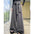 Women's Fashion Woolen Lace-up Suit Wide-Leg Pants