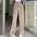 Fashion Lady Stitching Wide-Leg Pants Trousers Suit Pants