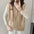 Women's Casual Hooded Knitted Printed Vest Coat