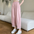 Washed Cotton Ruffled High Waist Cropped Casual Pants