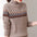 Women's Elegant Half Turtleneck Brocade Sweater