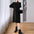 Women's Elegant Fur Ball Doll Collar Rhombus Knitting Patterns Dress