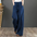 Casual Cotton and Linen Smooth Straight-Leg Trousers