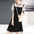 Simple Graceful Splicing Wave Point Contrast Skirt