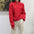 Elegant Rhombus Turtleneck Zipper Knitted Cardigan Sweater Coat