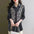 Women's Fashionable Letter Plaid Fake Two-Piece Knitted Shirt