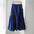 Pleated Long Large Hem Denim Skirt