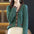 Gentle Contrast Color Button Long Sleeve Cardigan