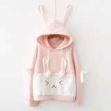 Rabbit Bow-Knot Pink Hoodie