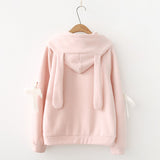 Rabbit Bow-Knot Pink Hoodie
