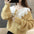 Cute Western Lace Doll Collar Lantern Sleeve Knit Sweater