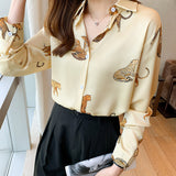 Elegant Leopard Printed Silk Shirt
