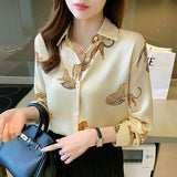 Elegant Leopard Printed Silk Shirt