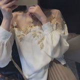 Design Stitching Contrast Color Long Sleeves Shirt