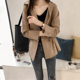 Solid Color Drawstring Hooded Loose Coat