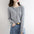 Round Neck Front Buttoned Knitted Top