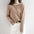 Round Neck Front Buttoned Knitted Top