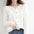 Round Neck Front Buttoned Knitted Top