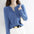 Round Neck Front Buttoned Knitted Top