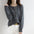 Round Neck Front Buttoned Knitted Top