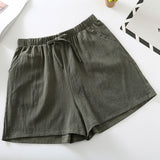 Linen Cotton and Linen Oversized Casual Shorts