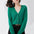 Solid Color V-Neck Buttoned Knitted Top