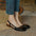 Ladies Square Toe Horsebit Shoes