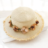 Sun Protection Garland Topper Foldable Straw Hat