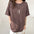 Smiley Face Print Round Neck Loose T-Shirt