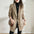 Lapel Collar Mid Length Woolen Coat