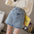 High Waist Elastic Denim Skirt