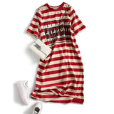 Striped Printed T-shirt Dress