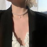Elegant Pearl Woven Choker Necklace