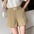 Metal Button Versatile High Waist Casual Shorts