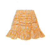 Fold Floral Fishtail Skirt