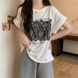 Cotton Lace Short-Sleeved T-shirt