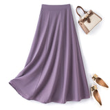 Simple Half-Body Skirt In Solid Colour